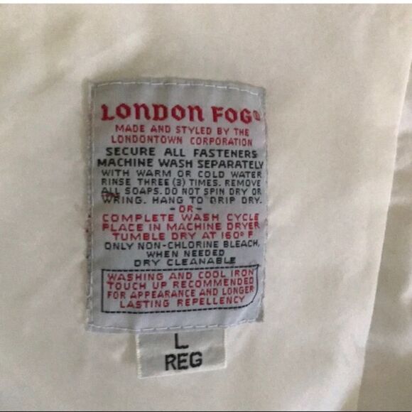 Vintage London Fog White Jacket LARGE - Picture 8 of 8
